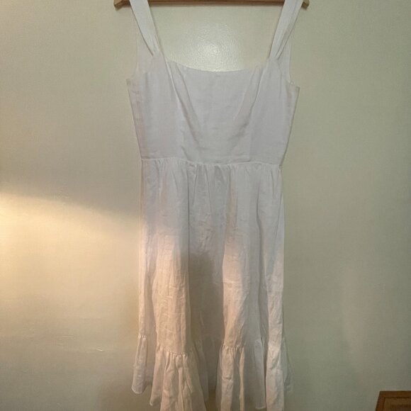 Reformation - Bucatini White Linen Dress- Size 6 - Picture 8 of 8